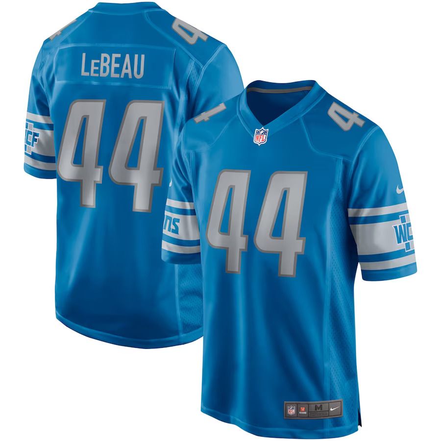 Men Detroit Lions 44 Dick LeBeau Nike Blue Game Retired Player NFL Jersey